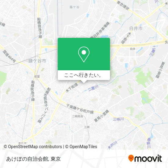 あけぼの自治会館地図