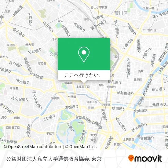 公益財団法人私立大学通信教育協会地図