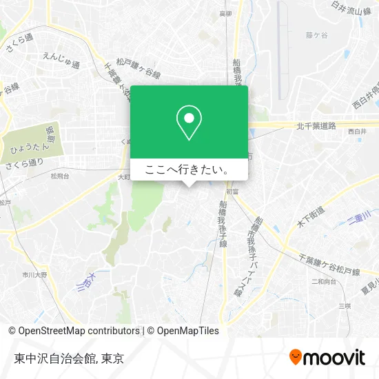 東中沢自治会館地図