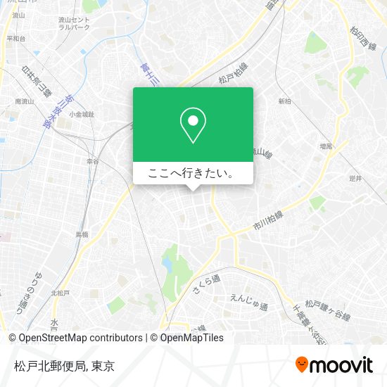 松戸北郵便局地図