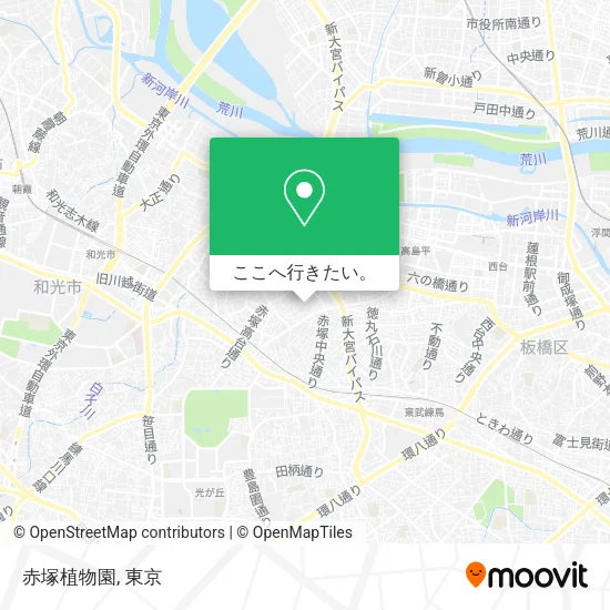 赤塚植物園地図
