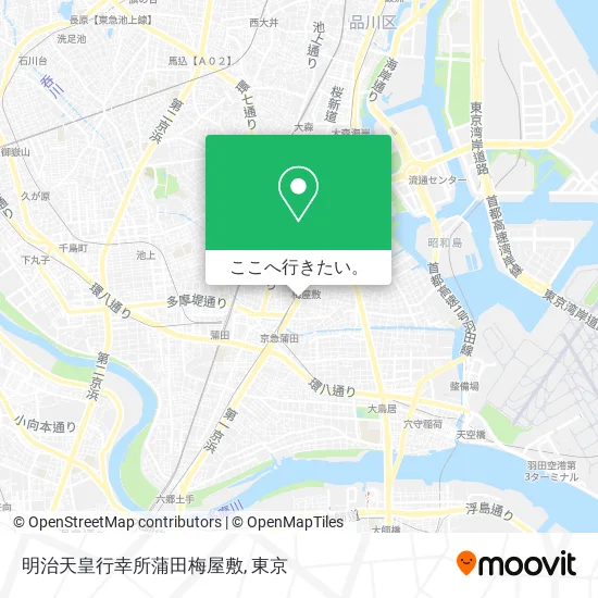 明治天皇行幸所蒲田梅屋敷地図