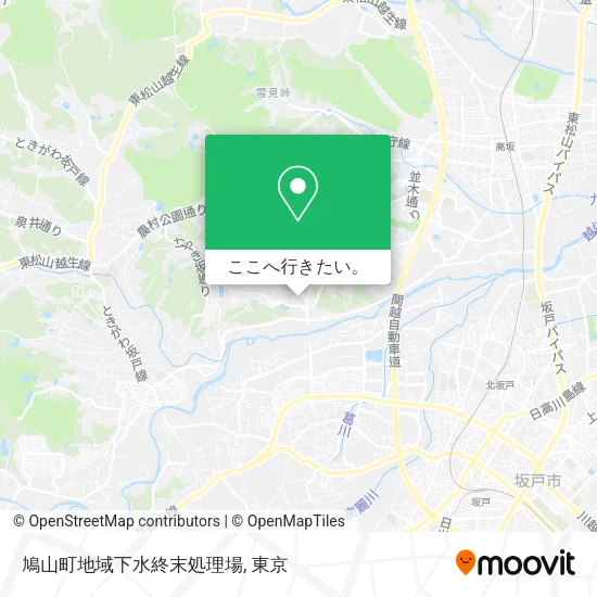鳩山町地域下水終末処理場地図
