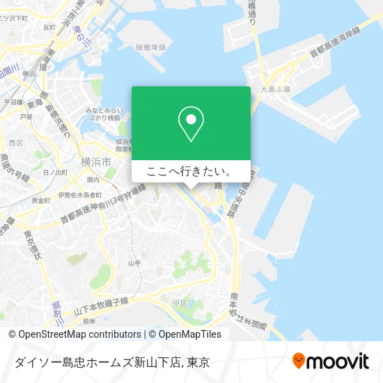 ダイソー島忠ホームズ新山下店地図