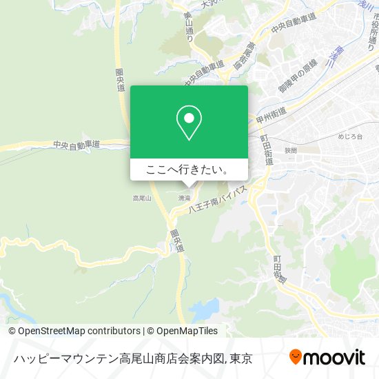 ハッピーマウンテン高尾山商店会案内図地図