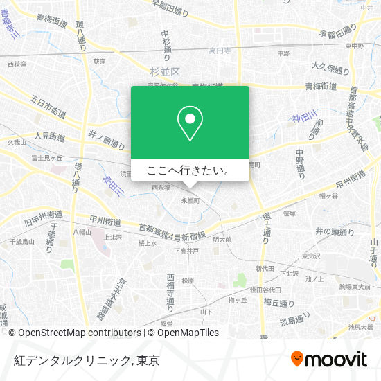 紅デンタルクリニック地図