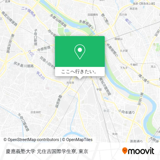 慶應義塾大学 元住吉国際学生寮地図