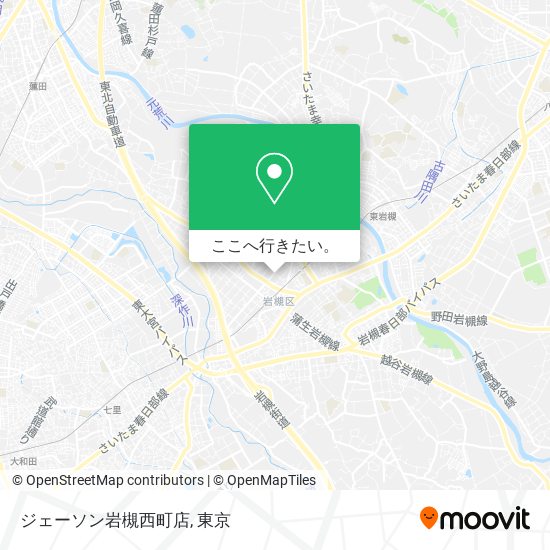 ジェーソン岩槻西町店地図