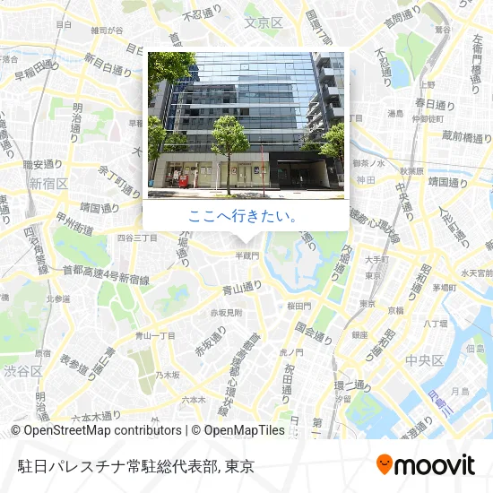 駐日パレスチナ常駐総代表部地図