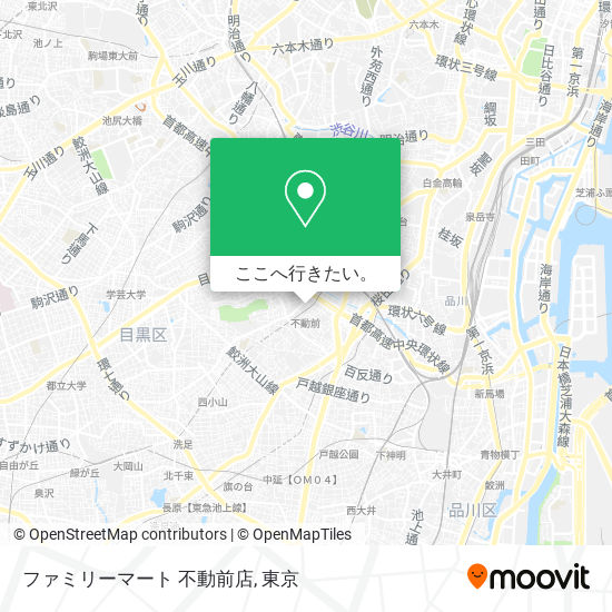 ファミリーマート 不動前店地図