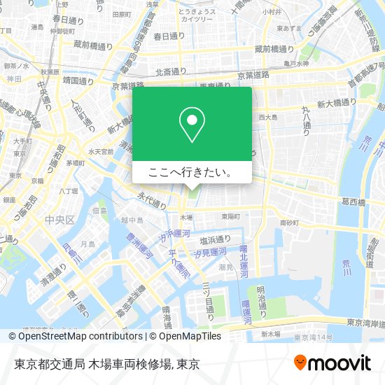 東京都交通局 木場車両検修場地図