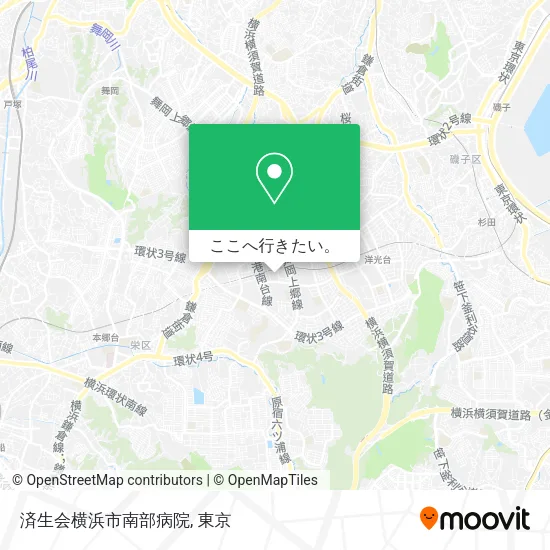 済生会横浜市南部病院地図