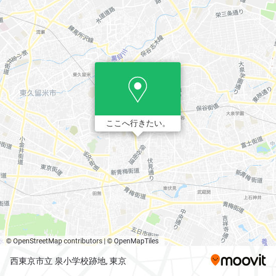 西東京市立 泉小学校跡地地図