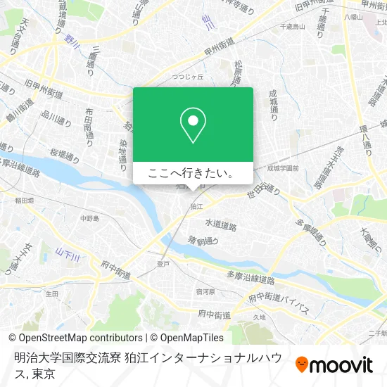 明治大学国際交流寮 狛江インターナショナルハウス地図