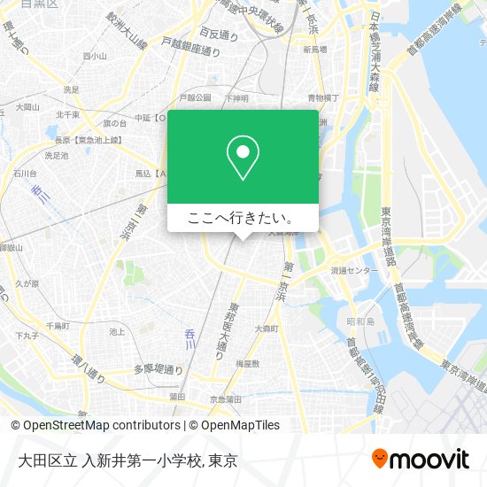 大田区立 入新井第一小学校地図