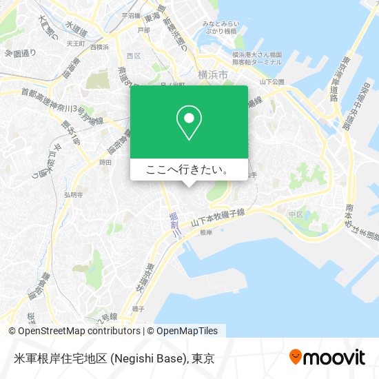 米軍根岸住宅地区 (Negishi Base)地図