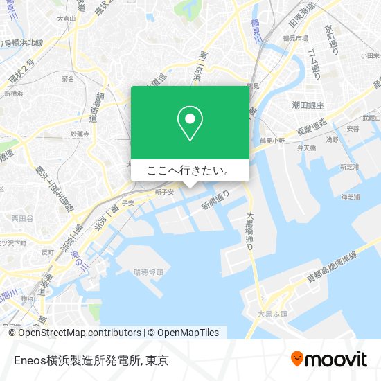 Eneos横浜製造所発電所地図