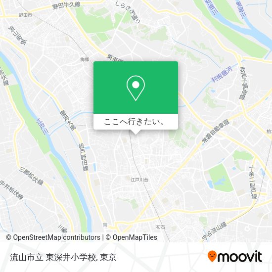 流山市立 東深井小学校地図