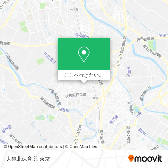 大袋北保育所地図