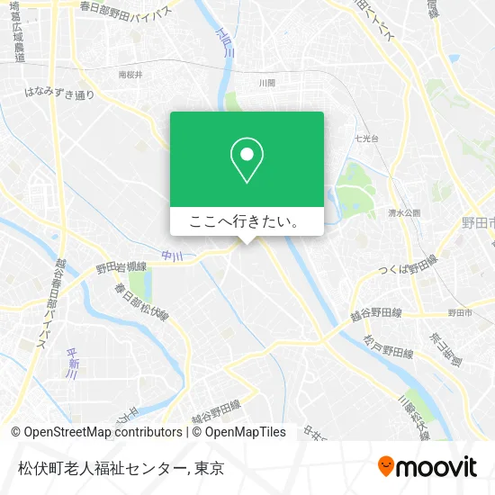松伏町老人福祉センター地図