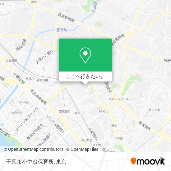 千葉市小中台保育所地図