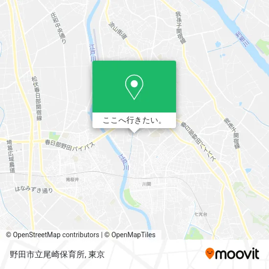 野田市立尾崎保育所地図