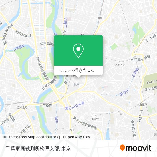千葉家庭裁判所松戸支部地図