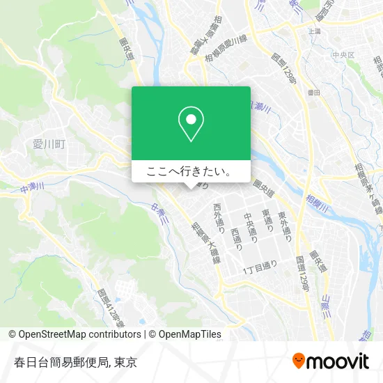 春日台簡易郵便局地図