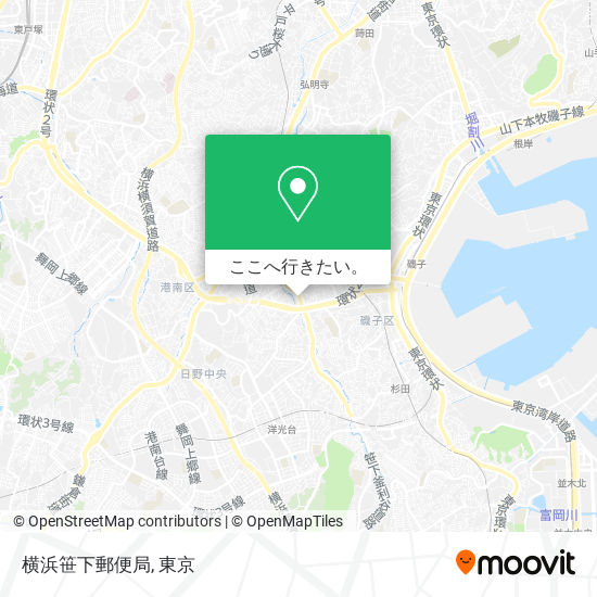 横浜笹下郵便局地図