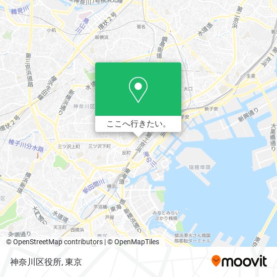神奈川区役所地図
