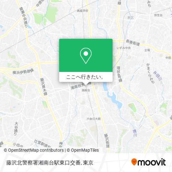 藤沢北警察署湘南台駅東口交番地図