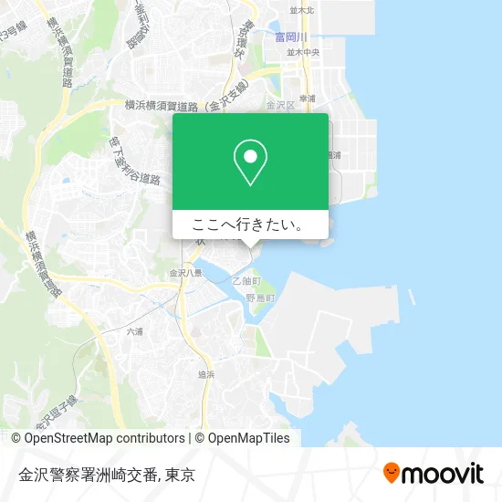 金沢警察署洲崎交番地図