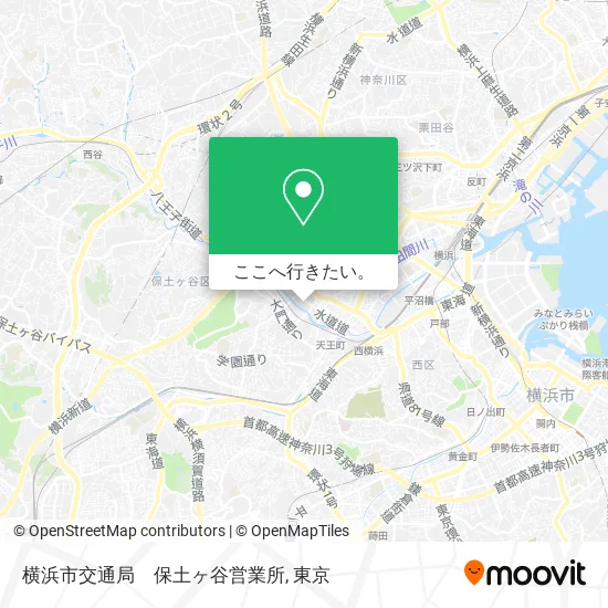 横浜市交通局　保土ヶ谷営業所地図