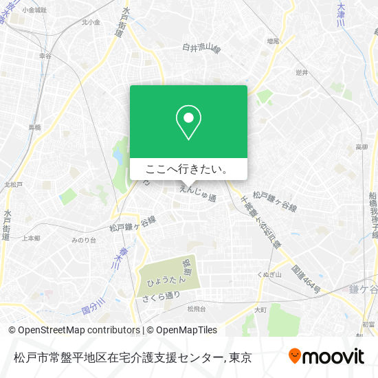 松戸市常盤平地区在宅介護支援センター地図