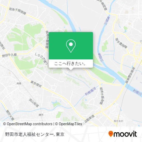 野田市老人福祉センター地図