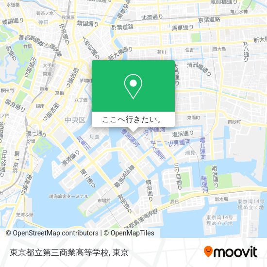 東京都立第三商業高等学校地図