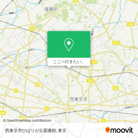 西東京市ひばりが丘図書館地図