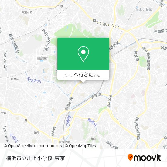横浜市立川上小学校地図