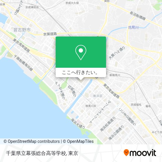 千葉県立幕張総合高等学校地図