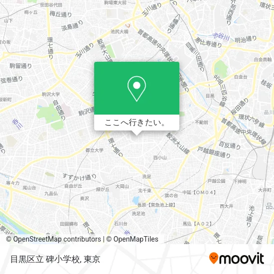 目黒区立 碑小学校地図