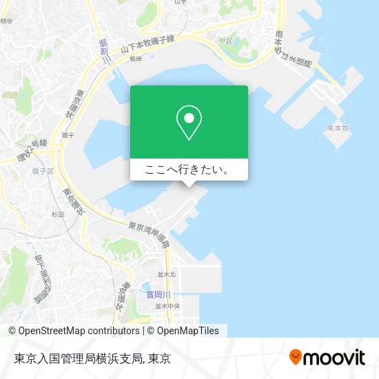 東京入国管理局横浜支局地図