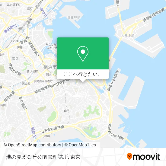 港の見える丘公園管理詰所地図