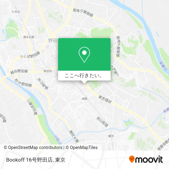Bookoff 16号野田店地図