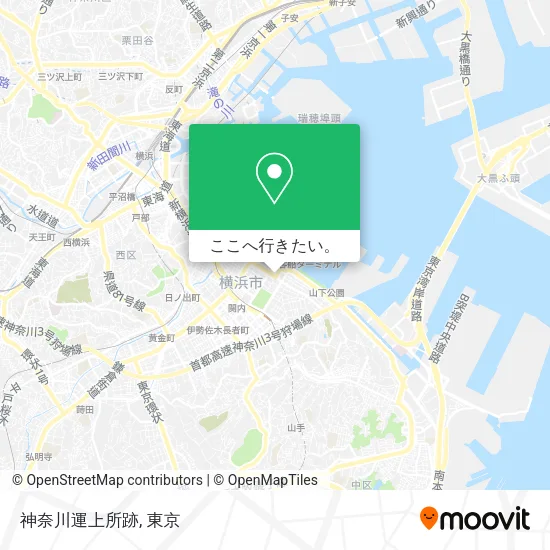 神奈川運上所跡地図