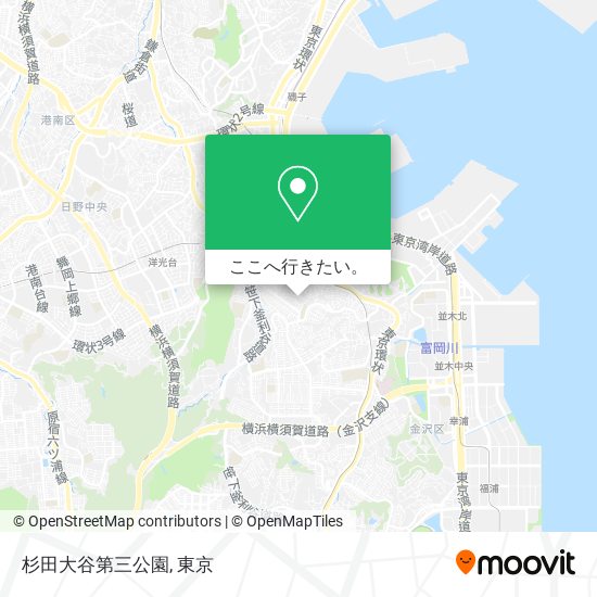杉田大谷第三公園地図