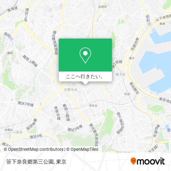 笹下奈良郷第三公園地図