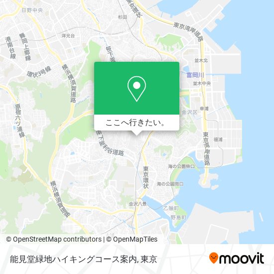 能見堂緑地ハイキングコース案内地図