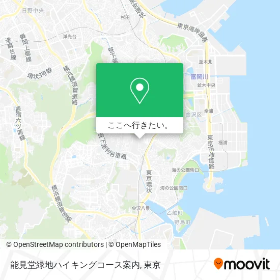 能見堂緑地ハイキングコース案内地図