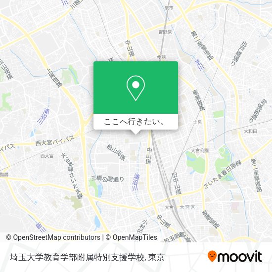 埼玉大学教育学部附属特別支援学校地図