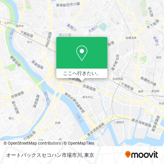 オートバックスセコハン市場市川地図